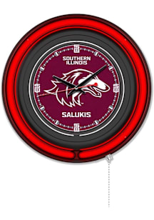 Southern Illinois Salukis Double Neon Wall Clock