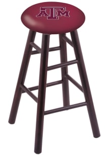 Texas A&amp;M Aggies Round Cushion Maple Pub Stool - Brown