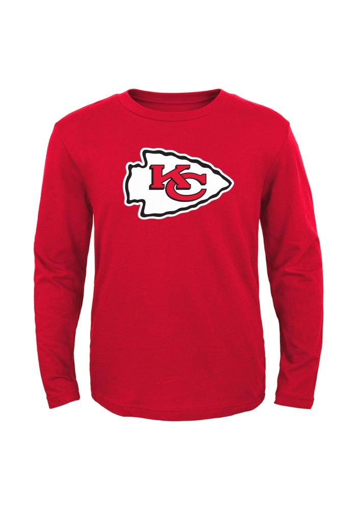 Kansas City Chiefs Youth Red Primary Logo Long Sleeve T-Shirt