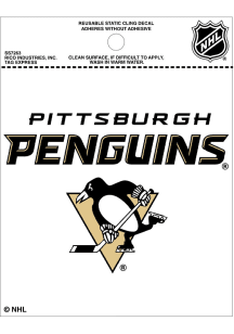 Pittsburgh Penguins Small Auto Static Cling