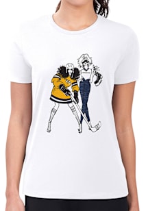 4Her Nashville Predators Womens White Hockey Girls Graphic Short Sleeve T-Shirt