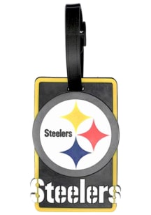 Pittsburgh Steelers Black Rubber Luggage Tag