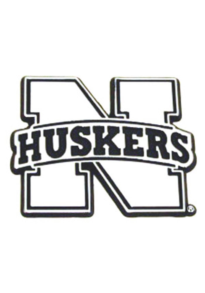 Nebraska Cornhuskers Chrome Car Emblem - Silver