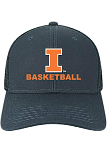Illinois Fighting Illini Basketball Mid Pro Trucker Adjustable Hat - Navy Blue