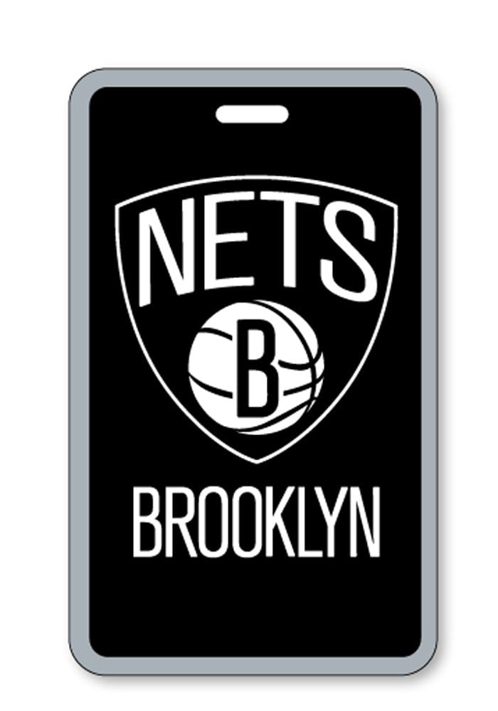 Brooklyn Nets Black Rubber Luggage Tag