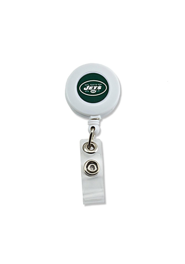 New York Jets White Plastic Badge Holder