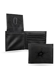 Dallas Stars Embossed Leather Mens Trifold Wallet