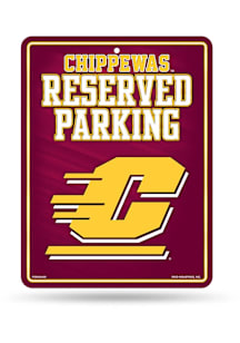 Central Michigan Chippewas Metal Parking Sign - Maroon