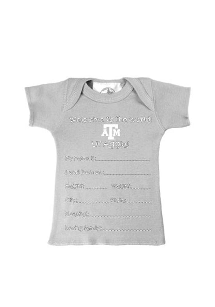 Texas A&M Aggies Infant Keepsake Short Sleeve T-Shirt Grey