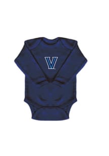 Villanova Wildcats Baby Navy Blue Logo Long Sleeve One Piece