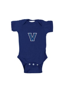 Villanova Wildcats Baby Navy Blue Embroidered Logo Short Sleeve One Piece