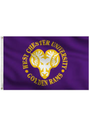 West Chester Golden Rams 3x5 Purple Grommet Purple Silk Screen Grommet Flag