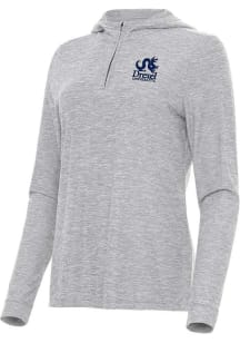 Womens Drexel Dragons Grey Antigua Academic Daybreak Qtr Zip