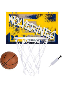 Yellow Michigan Wolverines Over The Door Hoops Basketball Set