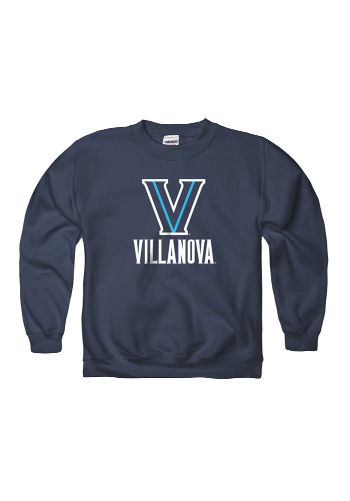 Villanova Wildcats Youth Navy Blue Prep Long Sleeve Crew Sweatshirt