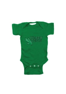 North Texas Mean Green Baby Green Embroidered Logo Short Sleeve One Piece
