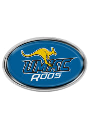UMKC Roos Domed Oval Shaped Car Emblem - Blue