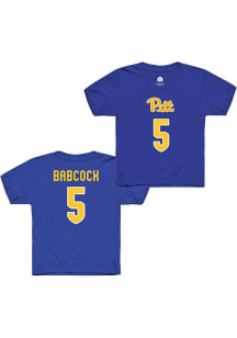 Olivia Babcock Youth Blue Pitt Panthers NIL Shirzees Short Sleeve Player T-Shirt