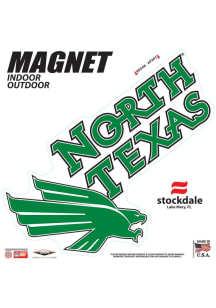 North Texas Mean Green 12x12 Logo Car Magnet - Green
