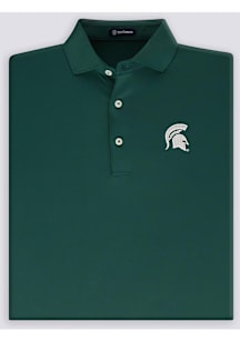 Turtleson Michigan State Spartans Mens Green Victory Short Sleeve Fashion Polo