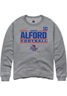 Andrew Alford Rally Mens Graphite Tulsa Golden Hurricane NIL Stacked Box Player Crew