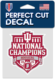 Indiana Hoosiers 2025 National Champs 4x4 Auto Decal - Crimson