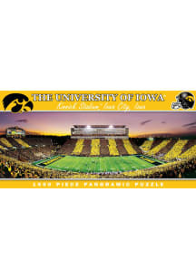 Yellow Iowa Hawkeyes Kinnick Stadium Panoramic Puzzle