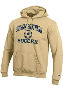 Champion Georgia Southern Eagles Mens Gold Soccer Powerblend Long Sleeve Hoodie