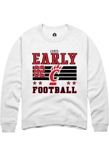 James Early Rally Mens White Cincinnati Bearcats NIL Striped Player Crew