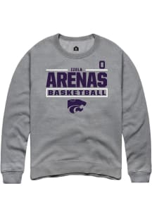 Izela Arenas Rally Mens Graphite K-State Wildcats NIL Stacked Box Player Crew