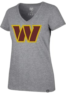 47 Washington Commanders Womens Grey Ultra Rival Short Sleeve T-Shirt