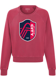 St Louis City SC Womens Red Ashlyn Crew Sweatshirt