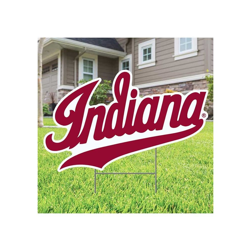 Indiana Hoosiers IU Logo Garden Flag With Pole Stand - 13x18 Inch Double Sided, Officially Licensed