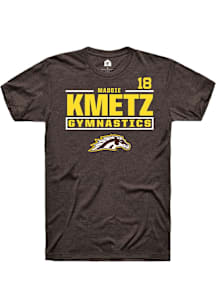 Maddie Kmetz Western Michigan Broncos Brown NIL Stacked Box Short Sleeve Player T Shirt