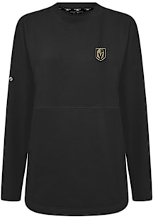 Levelwear Vegas Golden Knights Womens Black Beaudry Embroidered 3D Patch Crew Sweatshirt