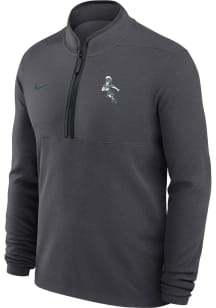 Mens Michigan State Spartans Grey Nike Football Sparty Playing Football Qtr Zip Pullover
