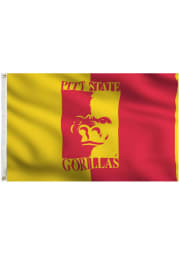 Pitt State Gorillas 3x5 Red Grommet Red Silk Screen Grommet Flag