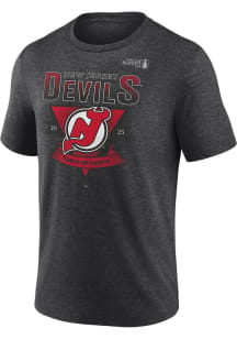 New Jersey Devils Grey 2025 Postseason Participant Crossbar Short Sleeve Fashion T Shirt