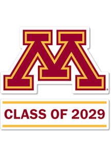 Minnesota Golden Gophers 3 Inch Class of 2029 Auto Decal - Maroon