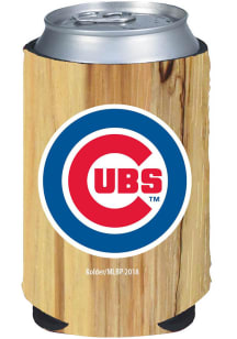 Chicago Cubs Wood Grain Can Coolie