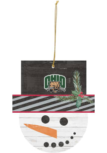 Ohio Bobcats Snowman Ornament