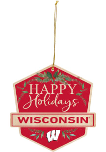 Wisconsin Badgers Badge Ornament