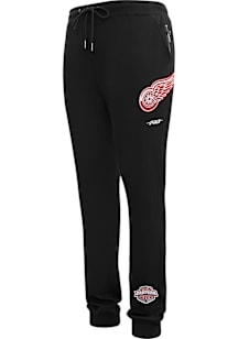 Pro Standard Detroit Red Wings Mens Black Classic Chenille Sweatpants