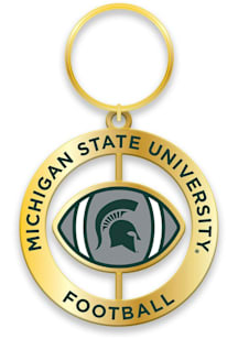 Michigan State Spartans Football Spinner Keychain - Green