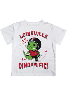 Vive La Fete Louisville Cardinals Infant Dino-Riffic Short Sleeve T-Shirt White