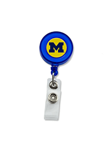 Blue Michigan Wolverines Plastic Badge Holder