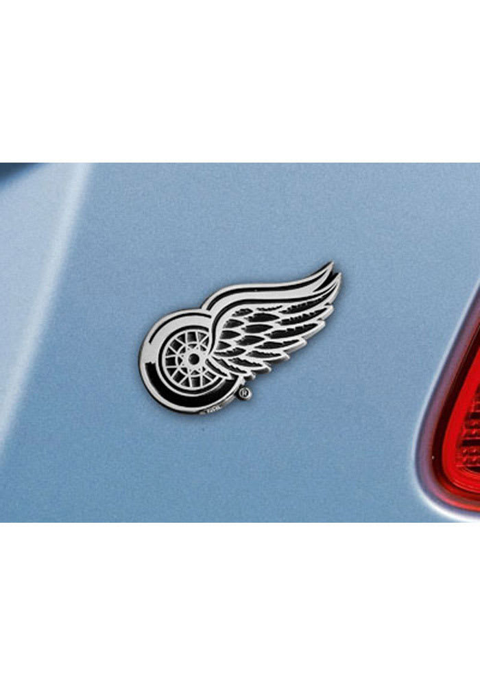 Sports Licensing Solutions Detroit Red Wings Chrome Car Emblem - Grey