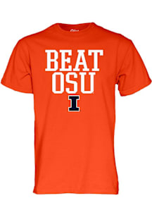 Illinois Fighting Illini Football Beat Ohio State Short Sleeve T Shirt - Orange