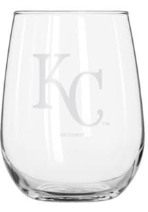 Kansas City Royals frosted logo Stemless Wine Glass