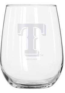 Texas Rangers frosted logo Stemless Wine Glass